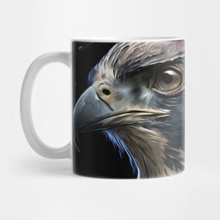 Eagle Portrait Animal Nature Wildlife Dark Painting Wild Spirit Bird Mug